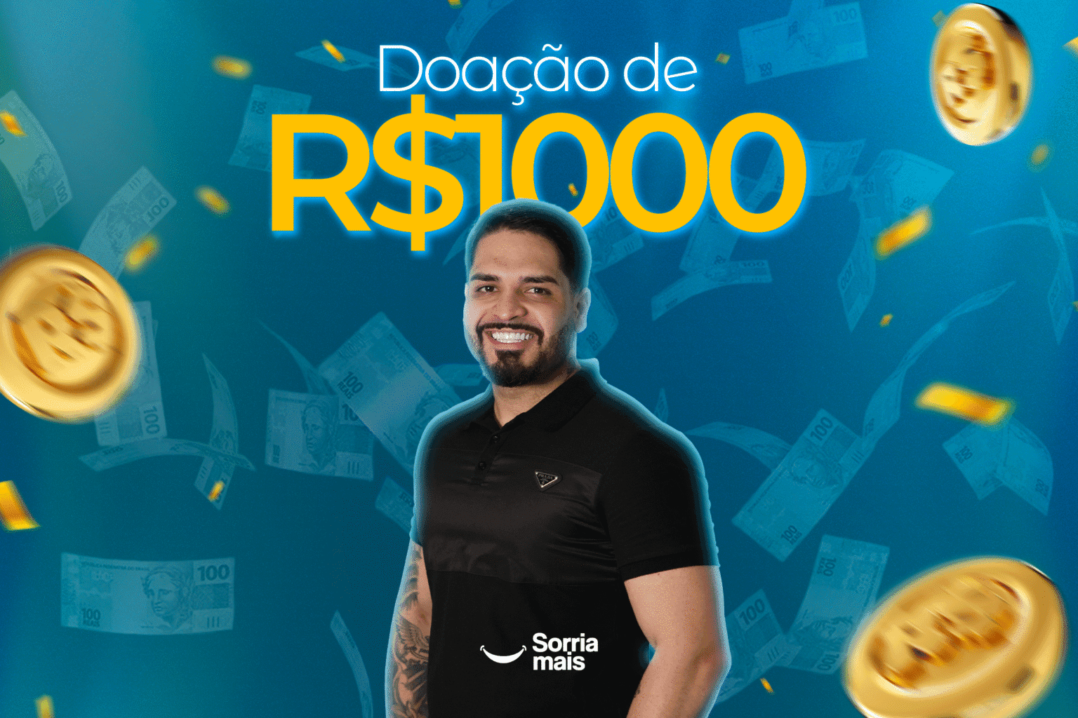 Doação de 1.000 reais